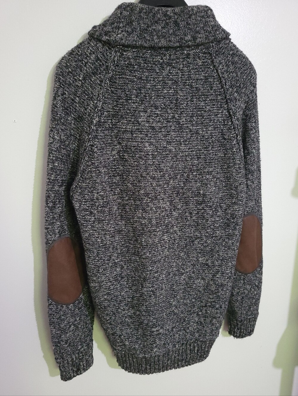 Le 31 Gray Marled Shawl Collar Cardigan Sweater Size S - Picture 9 of 10
